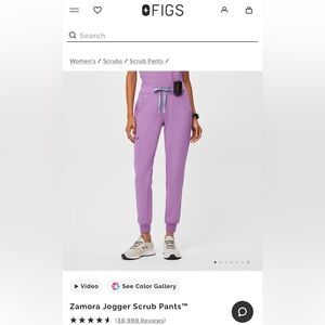 Figs Lavender Women's Zamora Jogger Scrub Pants